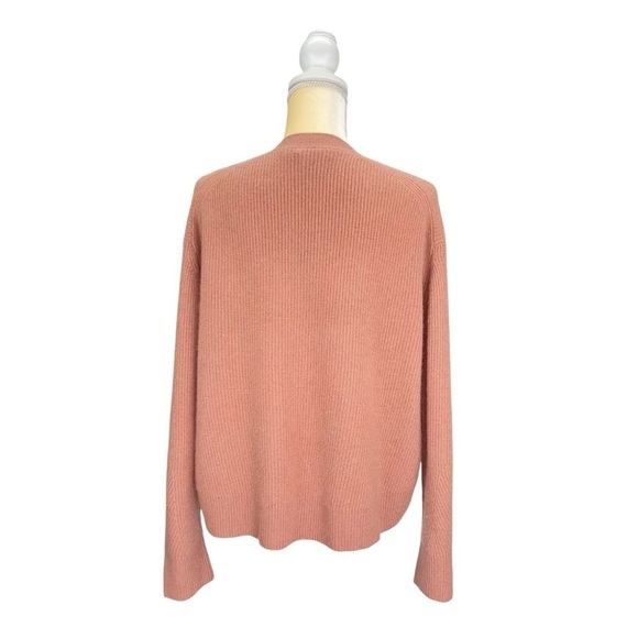 Skull Cashmere Cardigan Sweater Women’s Medium Color= Salmon V-Neck Warm New NWT - Picture 3 of 9